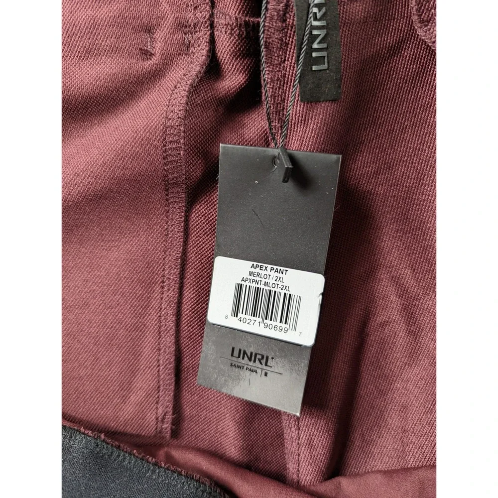 UNRL Pants Men 2XL Red Purple Apex Performance Tapered Training Jogger Stretch